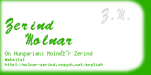 zerind molnar business card